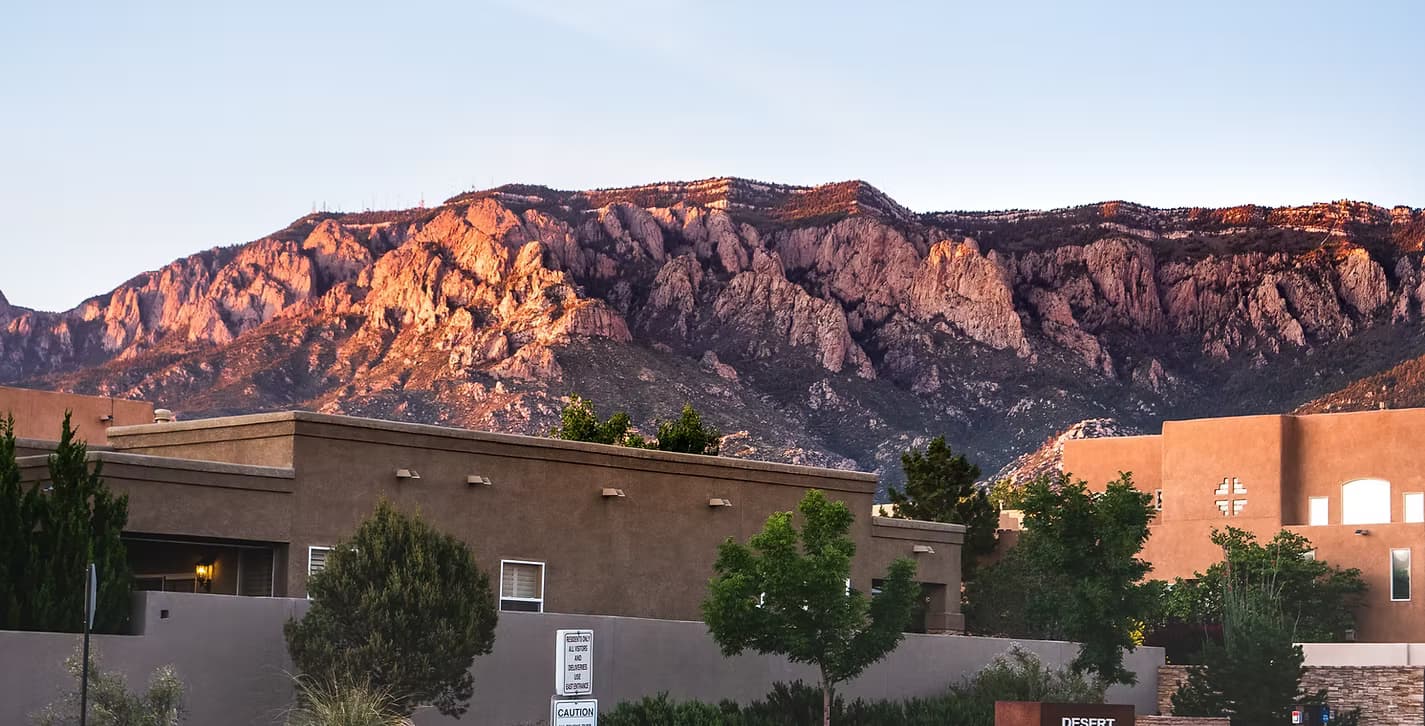 Sandia Mountains at sunset